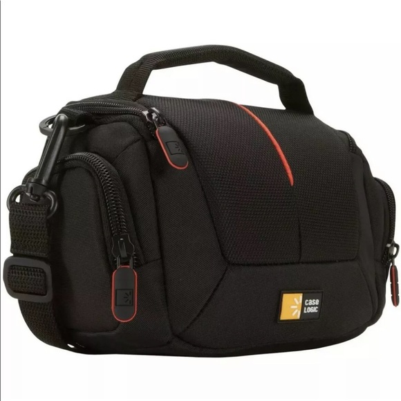 Case Logic Camcorder DSLR Kit Bag Black w/ Side Pockets & Detachable Strap - Picture 2 of 5